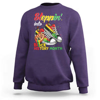Stepping Into Black History Month Sweatshirt Black Girls Sneakers