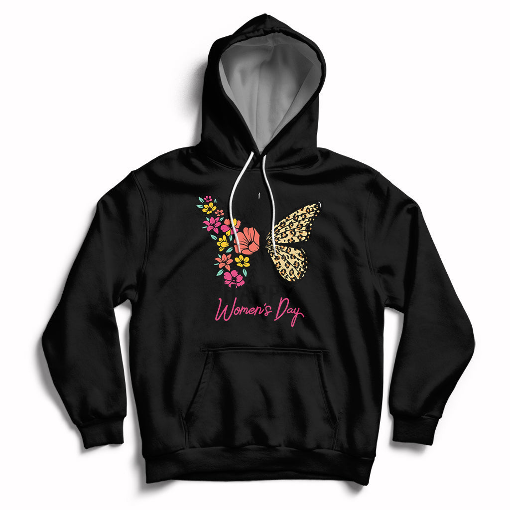 International Women's Day 2023 Embrace Equity Happy Women's Day Butterfly Hoodie - Wonder Print Shop