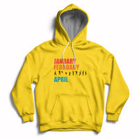 January February Basketball April Retro Season Apparel Hoodie - Wonder Print Shop