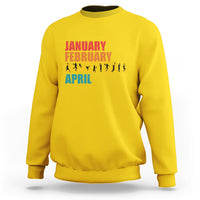January February Basketball April Retro Season Apparel Sweatshirt - Wonder Print Shop