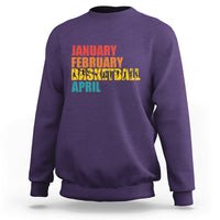 January February Basketball April Retro Season Apparel Sweatshirt - Wonder Print Shop