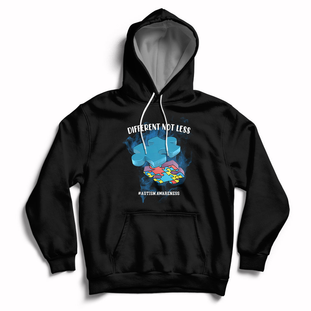 Autism Awareness Different Not Less Support Autism Spectrum Hoodie - Wonder Print Shop