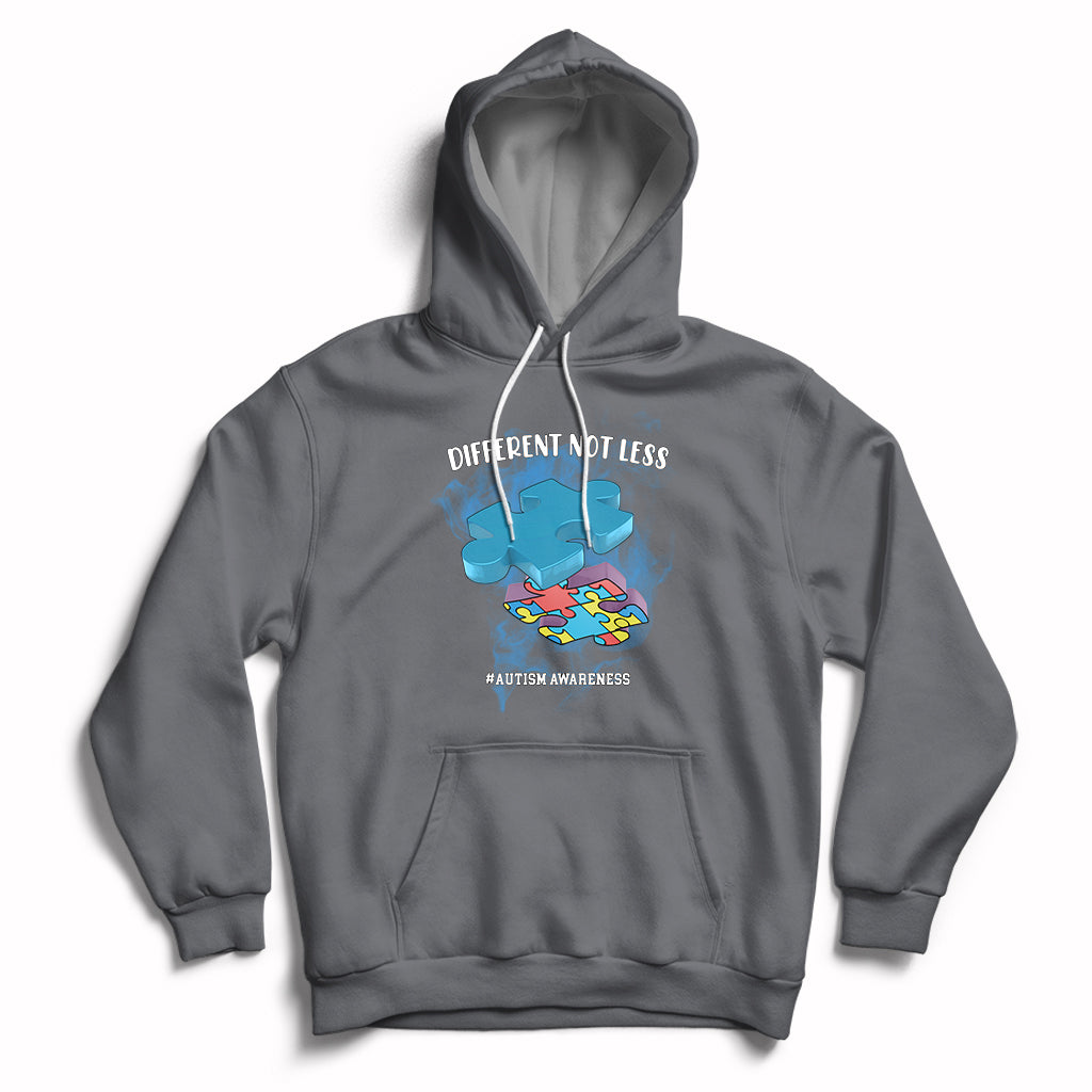 Autism Awareness Different Not Less Support Autism Spectrum Hoodie - Wonder Print Shop