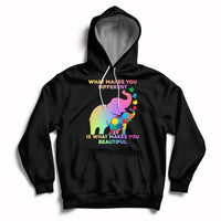 What Make You Different Autism Elephant Mom Autism Awareness Hoodie - Wonder Print Shop