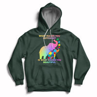 What Make You Different Autism Elephant Mom Autism Awareness Hoodie - Wonder Print Shop