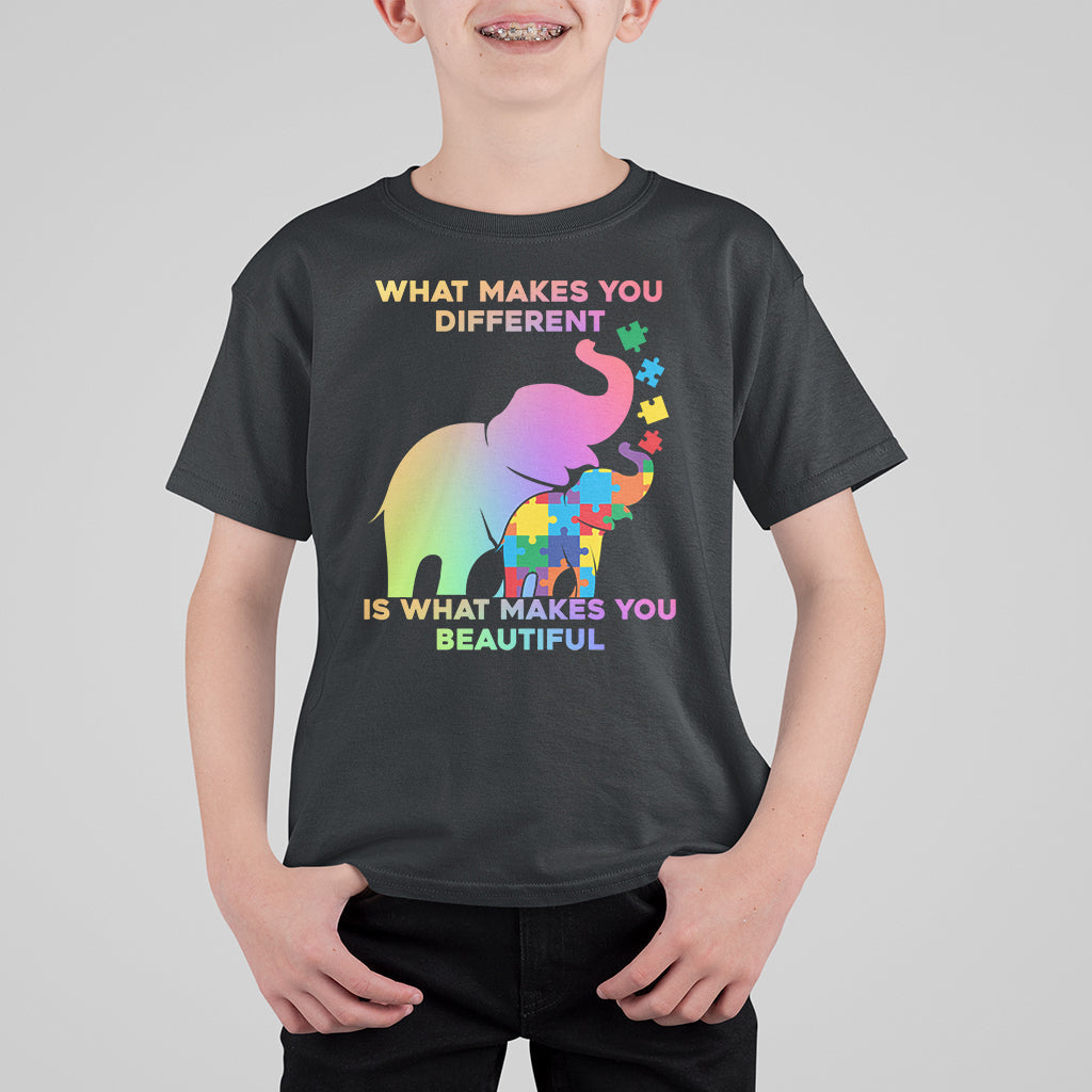 What Make You Different Autism Elephant Mom Autism Awareness Kid T-Shirt - Wonder Print Shop