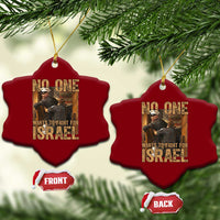 No One Wants To Fight For Israel Ceramic Ornament America First Veteran Message Anti War