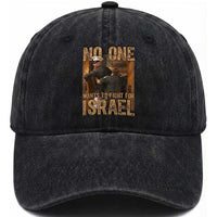 No One Wants To Fight For Israel Washed Cotton Baseball Cap America First Veteran Message Anti War