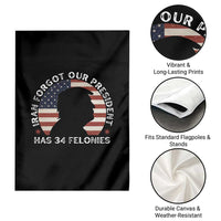 Iran Forgot Our President Has 34 Felonies Garden Flag Funny Political Satire Patriotic