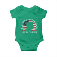 Iran Forgot Our President Has 34 Felonies Baby Onesie Funny Political Satire Patriotic