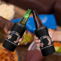 Iran Forgot Our President Has 34 Felonies 4 in 1 Can Cooler Tumbler Funny Political Satire Patriotic