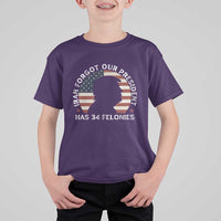 Iran Forgot Our President Has 34 Felonies T Shirt For Kid Funny Political Satire Patriotic