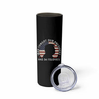 Iran Forgot Our President Has 34 Felonies Skinny Tumbler Funny Political Satire Patriotic