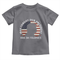 Iran Forgot Our President Has 34 Felonies Toddler T Shirt Funny Political Satire Patriotic