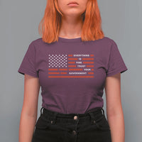 Everything Is Fine Trust Your Government Patriotic Flag T Shirt For Women Sarcastic Political Humor