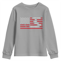 Everything Is Fine Trust Your Government Patriotic Flag Youth Sweatshirt Sarcastic Political Humor