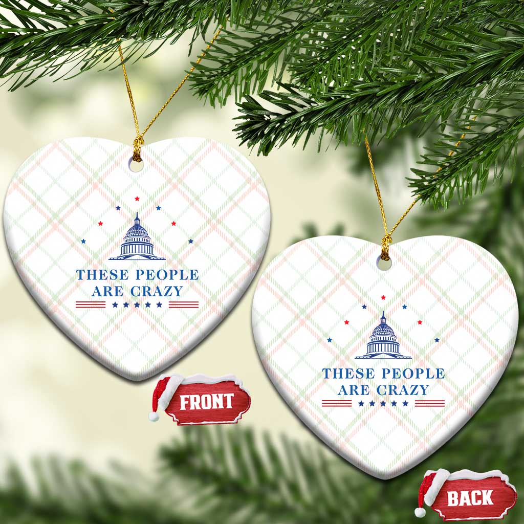 These People Are Crazy Capitol Political Humor Ceramic Ornament Funny Government Politics