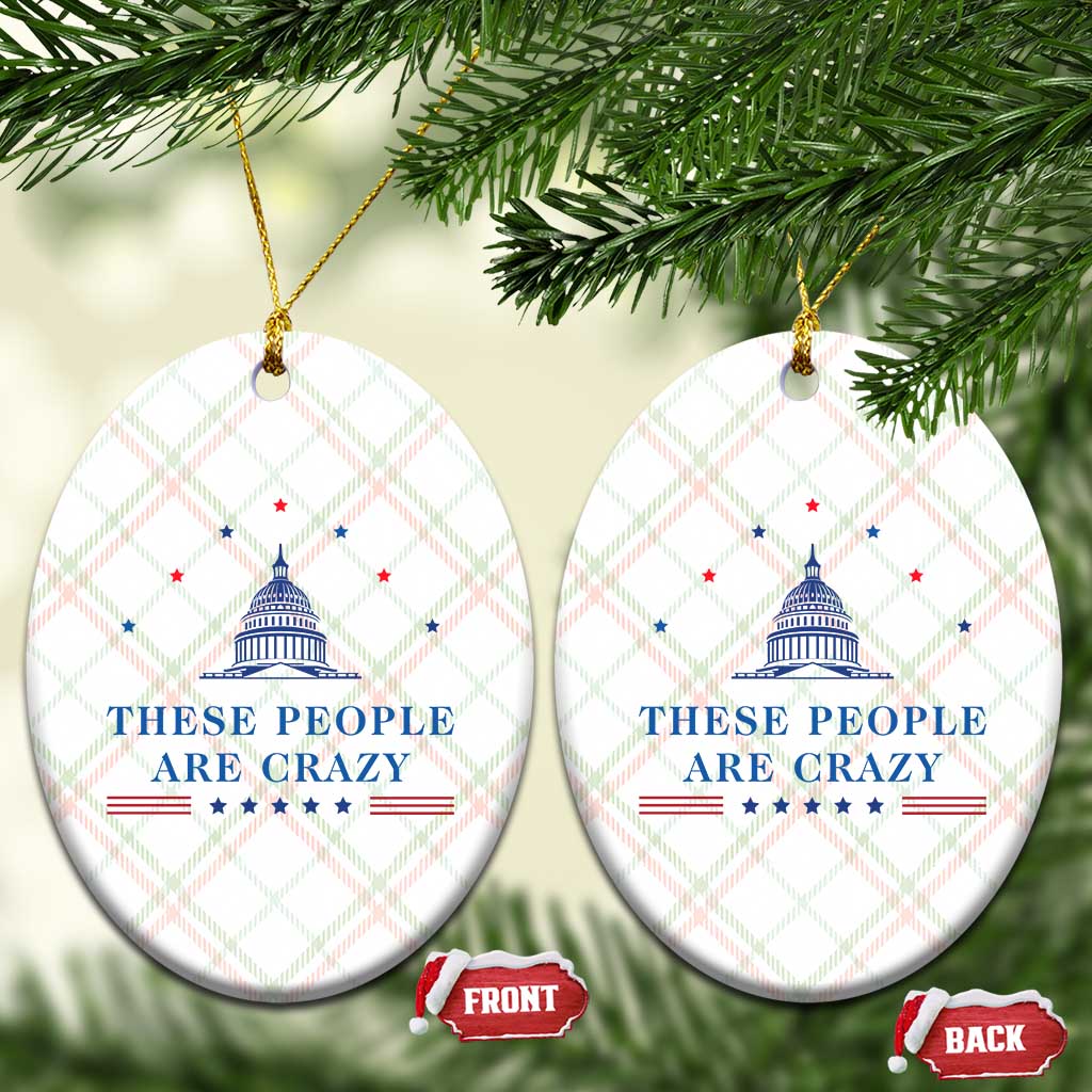 These People Are Crazy Capitol Political Humor Ceramic Ornament Funny Government Politics