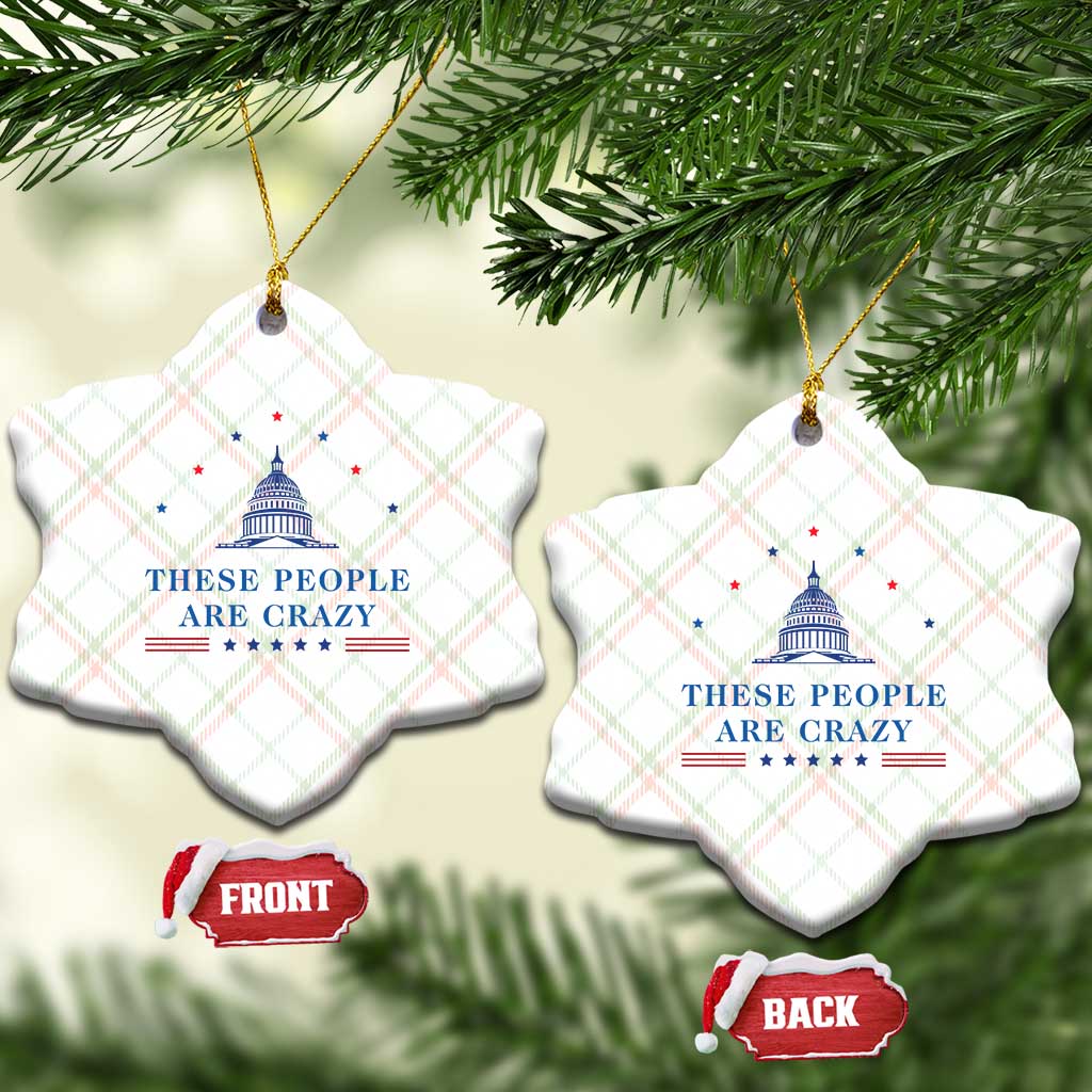 These People Are Crazy Capitol Political Humor Ceramic Ornament Funny Government Politics