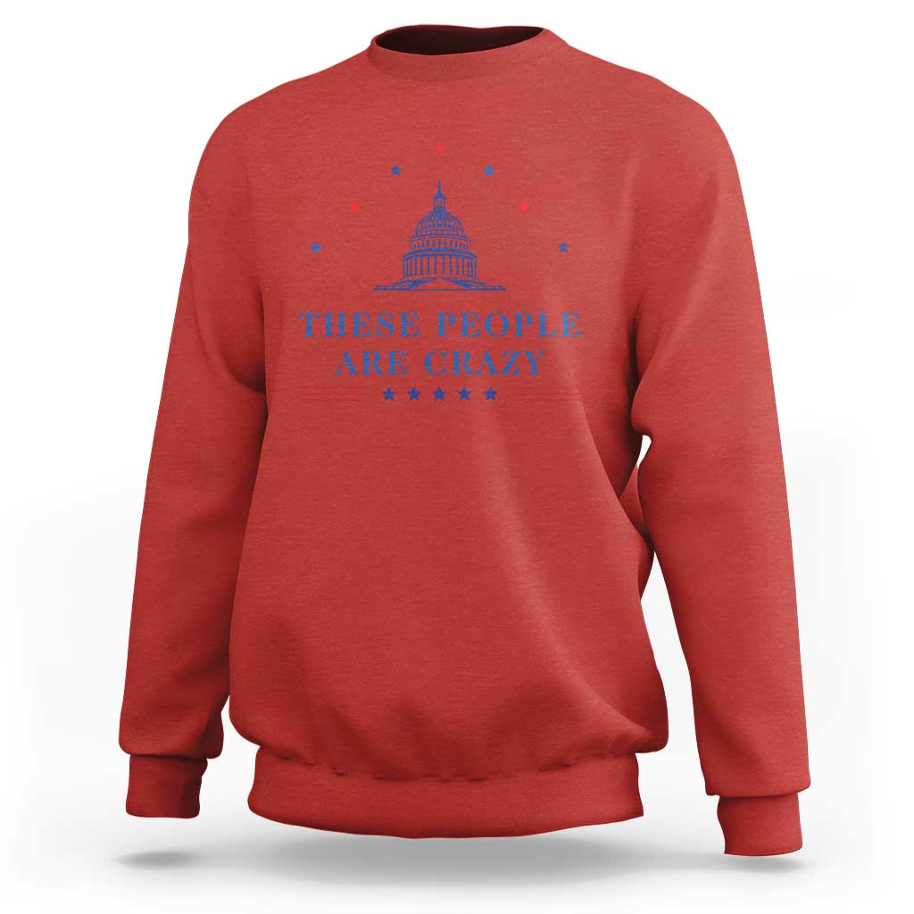 These People Are Crazy Capitol Political Humor Sweatshirt Funny Government Politics