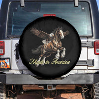 Made in America Patriotic Eagle and Horse Spare Tire Cover Strong American Pride Western Style