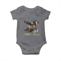 Made in America Patriotic Eagle and Horse Baby Onesie Strong American Pride Western Style