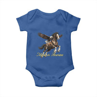 Made in America Patriotic Eagle and Horse Baby Onesie Strong American Pride Western Style