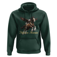 Made in America Patriotic Eagle and Horse Hoodie Strong American Pride Western Style