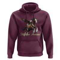 Made in America Patriotic Eagle and Horse Hoodie Strong American Pride Western Style