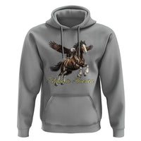 Made in America Patriotic Eagle and Horse Hoodie Strong American Pride Western Style