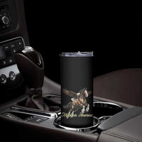 Made in America Patriotic Eagle and Horse Skinny Tumbler Strong American Pride Western Style