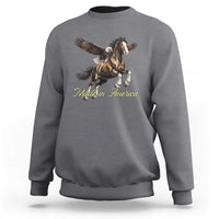 Made in America Patriotic Eagle and Horse Sweatshirt Strong American Pride Western Style