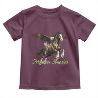 Made in America Patriotic Eagle and Horse Toddler T Shirt Strong American Pride Western Style