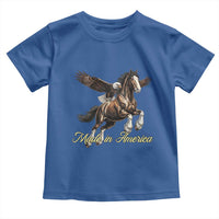 Made in America Patriotic Eagle and Horse Toddler T Shirt Strong American Pride Western Style