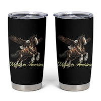 Made in America Patriotic Eagle and Horse Tumbler Cup Strong American Pride Western Style