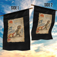Baby Punch the Monkey Japanese Style Graphic Garden Flag Dragging Plush Toy Vintage Art Gift