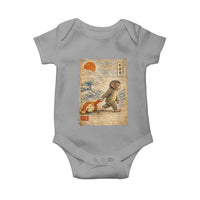 Baby Punch the Monkey Japanese Style Graphic Baby Onesie Dragging Plush Toy Vintage Art Gift