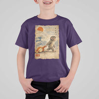 Baby Punch the Monkey Japanese Style Graphic T Shirt For Kid Dragging Plush Toy Vintage Art Gift