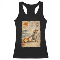 Baby Punch the Monkey Japanese Style Graphic Racerback Tank Top Dragging Plush Toy Vintage Art Gift