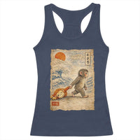 Baby Punch the Monkey Japanese Style Graphic Racerback Tank Top Dragging Plush Toy Vintage Art Gift