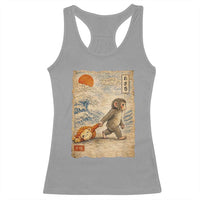Baby Punch the Monkey Japanese Style Graphic Racerback Tank Top Dragging Plush Toy Vintage Art Gift