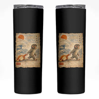 Baby Punch the Monkey Japanese Style Graphic Skinny Tumbler Dragging Plush Toy Vintage Art Gift