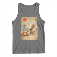 Baby Punch the Monkey Japanese Style Graphic Tank Top Dragging Plush Toy Vintage Art Gift