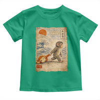 Baby Punch the Monkey Japanese Style Graphic Toddler T Shirt Dragging Plush Toy Vintage Art Gift