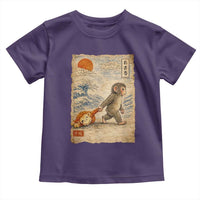 Baby Punch the Monkey Japanese Style Graphic Toddler T Shirt Dragging Plush Toy Vintage Art Gift