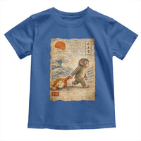 Baby Punch the Monkey Japanese Style Graphic Toddler T Shirt Dragging Plush Toy Vintage Art Gift