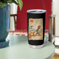 Baby Punch the Monkey Japanese Style Graphic Tumbler Cup Dragging Plush Toy Vintage Art Gift