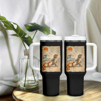 Baby Punch the Monkey Japanese Style Graphic Tumbler With Handle Dragging Plush Toy Vintage Art Gift
