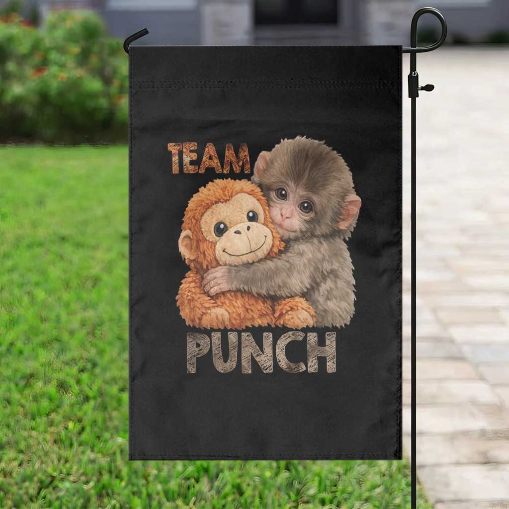 Team Punch Viral Baby Monkey Garden Flag Cute Monkey Hugging Plush Toy Internet Trend Gift