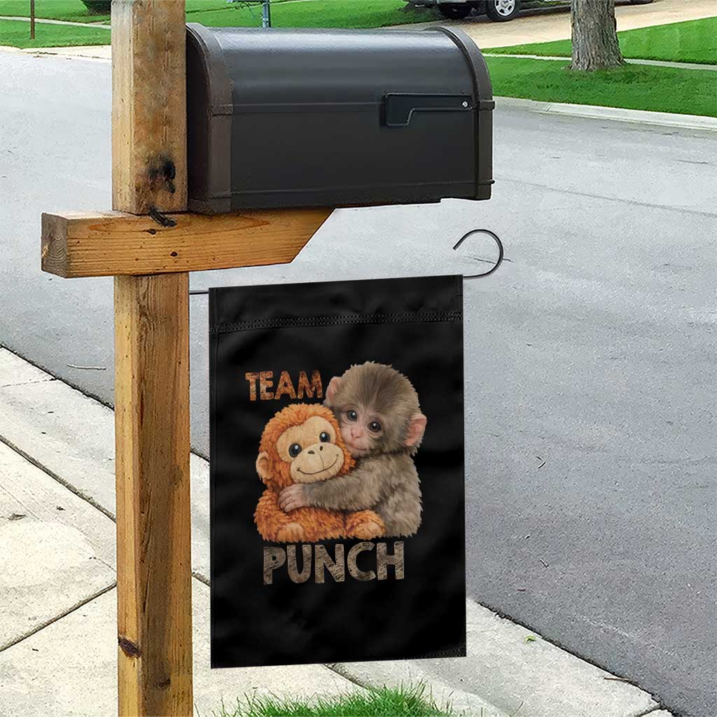 Team Punch Viral Baby Monkey Garden Flag Cute Monkey Hugging Plush Toy Internet Trend Gift